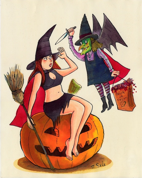 "Pretty Spooky Series - Trick Or Treat" is copyright ©2008 by Richard Sala.  All rights reserved.  Reproduction prohibited.