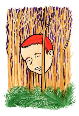 "CRYING HEAD IN WOODS" is copyright ©2008 by Jeremy Eaton.  All rights reserved.  Reproduction prohibited.