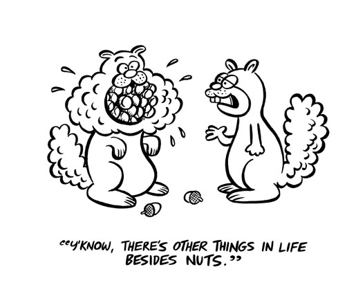"Nickelodeon Gag #36-Nut Crazy!" is copyright &copy;2008 by Johnny Ryan.  All rights reserved.  Reproduction prohibited.