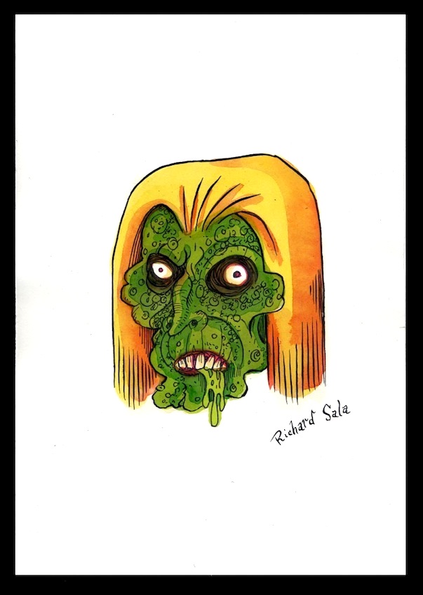 "Unmasked Series: Fungus Face" is copyright ©2008 by Richard Sala.  All rights reserved.  Reproduction prohibited.