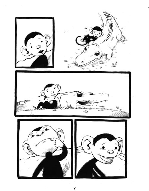 "Monkey and the Crocodile Page 8" is copyright ©2008 by Robert Goodin.  All rights reserved.  Reproduction prohibited.