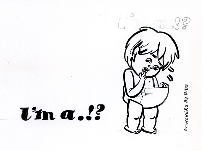"I'm a.!? *Stinckers Original Drawing*" is copyright ©2008 by Steven Weissman.  All rights reserved.  Reproduction prohibited.