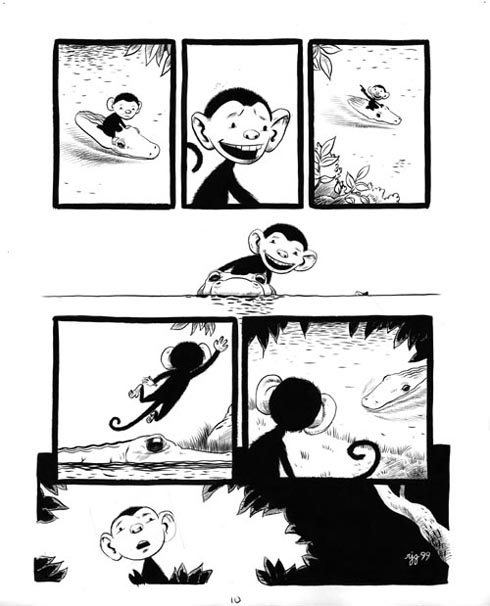 "Monkey and the Crocodile Page 10" is copyright ©2008 by Robert Goodin.  All rights reserved.  Reproduction prohibited.