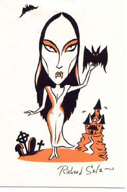 "Silkscreen - Vampire Girl" is copyright ©2008 by Richard Sala.  All rights reserved.  Reproduction prohibited.