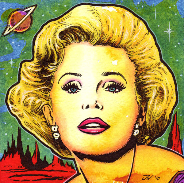 "Queen of Outer Space (Zsa Zsa Gabor)" is copyright ©2008 by J.R. Williams.  All rights reserved.  Reproduction prohibited.