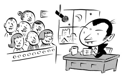 "Vampire Talk Show" is copyright &copy;2008 by Ivan Brunetti.  All rights reserved.  Reproduction prohibited.