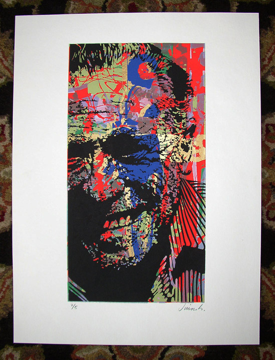 "CHARLES BUKOWSKI SILKSCREEN PRINT" is copyright &copy;2008 by Jim Blanchard.  All rights reserved.  Reproduction prohibited.