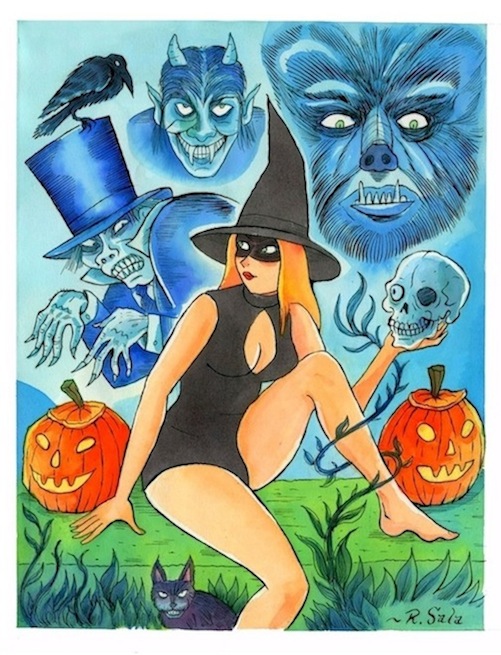 "Enchanted Night - Halloween Art" is copyright ©2008 by Richard Sala.  All rights reserved.  Reproduction prohibited.