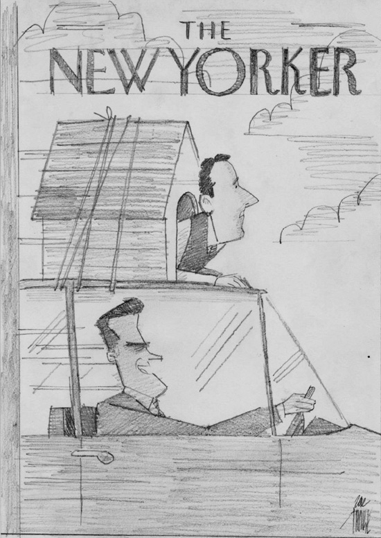 "New Yorker Cover Sketch: 'State By State'" is copyright ©2008 by Bob Staake.  All rights reserved.  Reproduction prohibited.