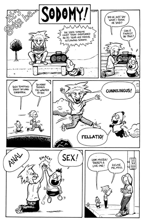 "It's Gotta Be Sodomy!, page 1" is copyright ©2008 by Pete Sickman-Garner.  All rights reserved.  Reproduction prohibited.