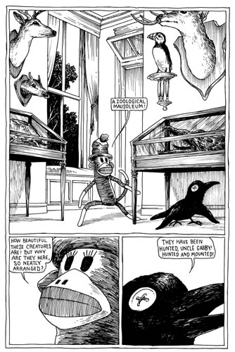 "A Zoological Mausoleum" is copyright ©2008 by Tony Millionaire.  All rights reserved.  Reproduction prohibited.