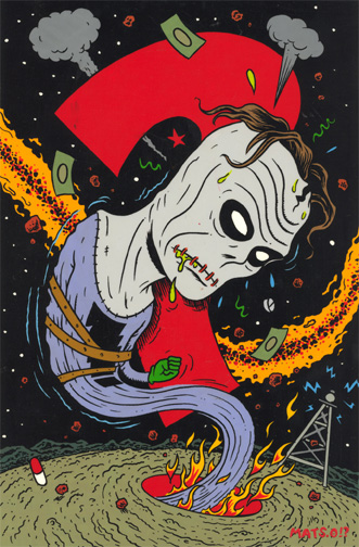 "'Madman' trading card art: color" is copyright ©2008 by  Mats!?.  All rights reserved.  Reproduction prohibited.