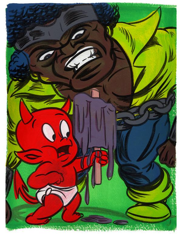 "LUKE CAGE VS. HOT STUFF" is copyright ©2008 by Jeremy Eaton.  All rights reserved.  Reproduction prohibited.