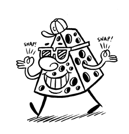 "Nickelodeon Illo - Cool Cheese" is copyright &copy;2008 by Johnny Ryan.  All rights reserved.  Reproduction prohibited.