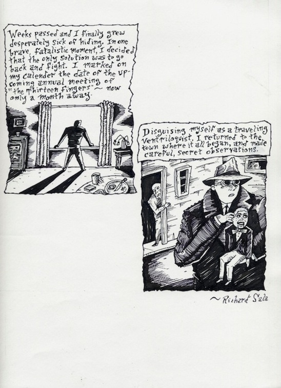 "Thirteen Fingers - Maniac Killer page 122" is copyright ©2008 by Richard Sala.  All rights reserved.  Reproduction prohibited.