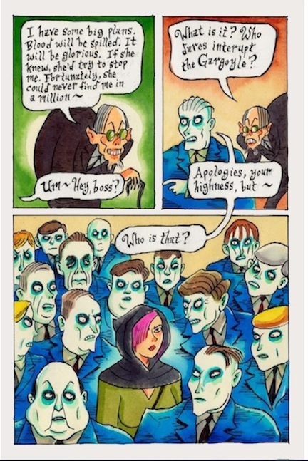 "VIOLENZIA RETURNS - Page 21" is copyright ©2008 by Richard Sala.  All rights reserved.  Reproduction prohibited.
