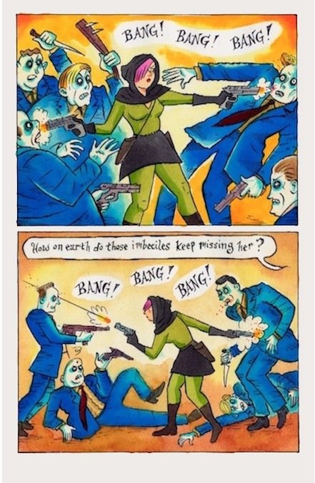 "VIOLENZIA RETURNS - Page 24" is copyright ©2008 by Richard Sala.  All rights reserved.  Reproduction prohibited.