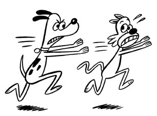 "Nickelodeon Illo- Dog & Cat" is copyright &copy;2008 by Johnny Ryan.  All rights reserved.  Reproduction prohibited.
