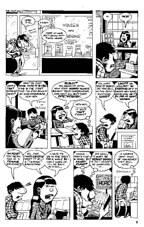 "HATE #2, Pg 9" is copyright &copy;2008 by Peter Bagge.  All rights reserved.  Reproduction prohibited.