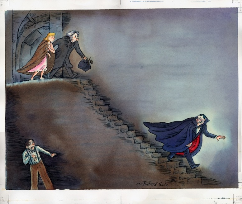 "Dracula - Spread #18" is copyright ©2008 by Richard Sala.  All rights reserved.  Reproduction prohibited.