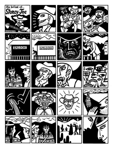 "'The Ballad of Stoney Joe' page 1" is copyright ©2008 by Mary Fleener.  All rights reserved.  Reproduction prohibited.