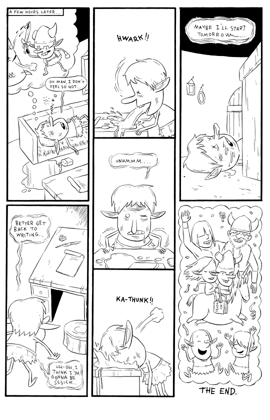 "An Elf's Lot, SPX 2005, page 4" is copyright ©2008 by Martin Cendreda.  All rights reserved.  Reproduction prohibited.