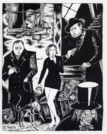 "Peculia, Mr. Arkadin & the 3rd Floor Stranger" is copyright ©2008 by Richard Sala.  All rights reserved.  Reproduction prohibited.
