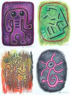 "Four-Up (4 mini-paintings!)" is copyright ©2008 by J.R. Williams.  All rights reserved.  Reproduction prohibited.