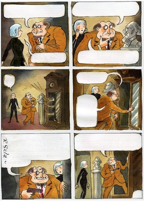 "Cat Burglar Black 101 - Preliminary color art" is copyright ©2008 by Richard Sala.  All rights reserved.  Reproduction prohibited.