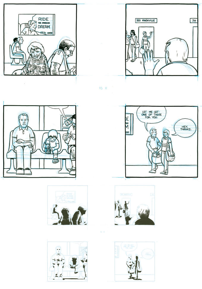 "Return of the Elephant, pages 10 and 11" is copyright ©2008 by Paul Hornschemeier.  All rights reserved.  Reproduction prohibited.