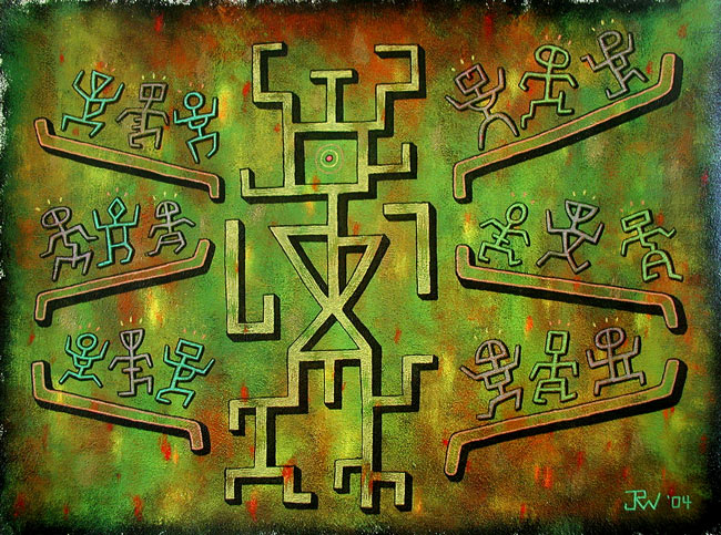 "Collapsing Idol (painting)" is copyright ©2008 by J.R. Williams.  All rights reserved.  Reproduction prohibited.