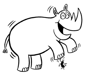 "Nickelodeon Illo- Rhino & Ant" is copyright &copy;2008 by Johnny Ryan.  All rights reserved.  Reproduction prohibited.