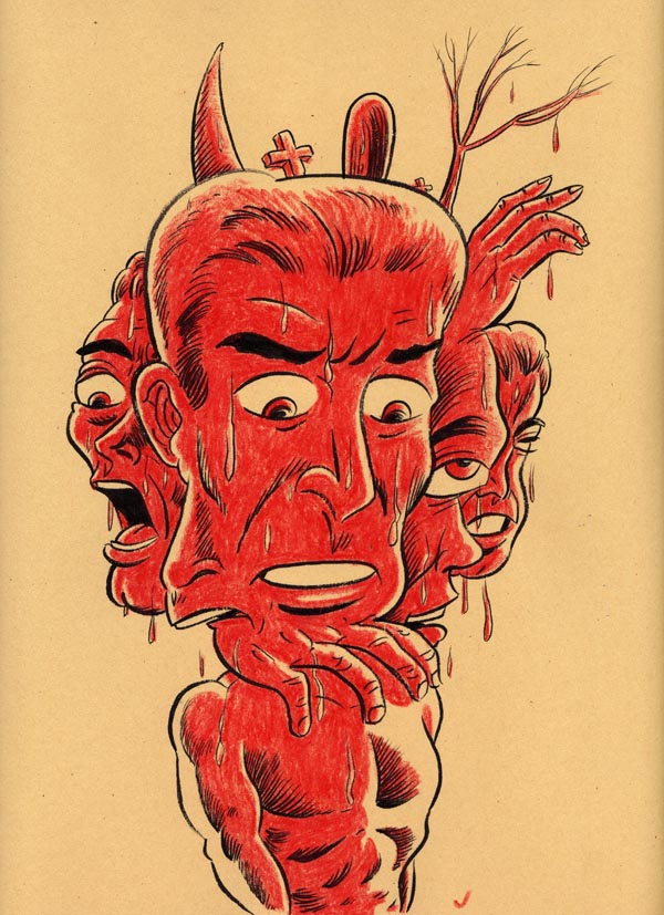 "RED-FACED IN PURGATORY" is copyright ©2008 by Jeremy Eaton.  All rights reserved.  Reproduction prohibited.