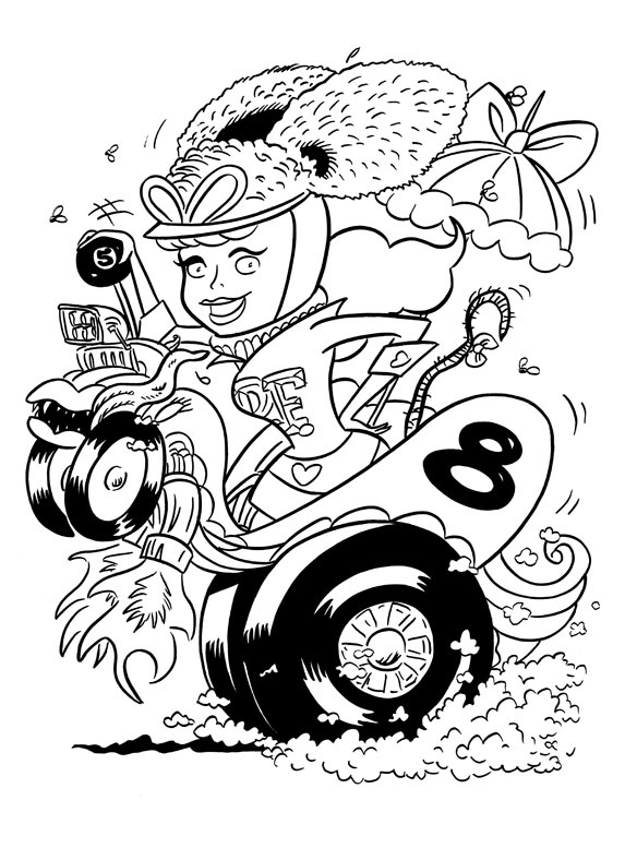 "CARTOON JUMBLE INK ART, RAT FINK & P. PITSTOP!" is copyright ©2008 by Jeremy Eaton.  All rights reserved.  Reproduction prohibited.