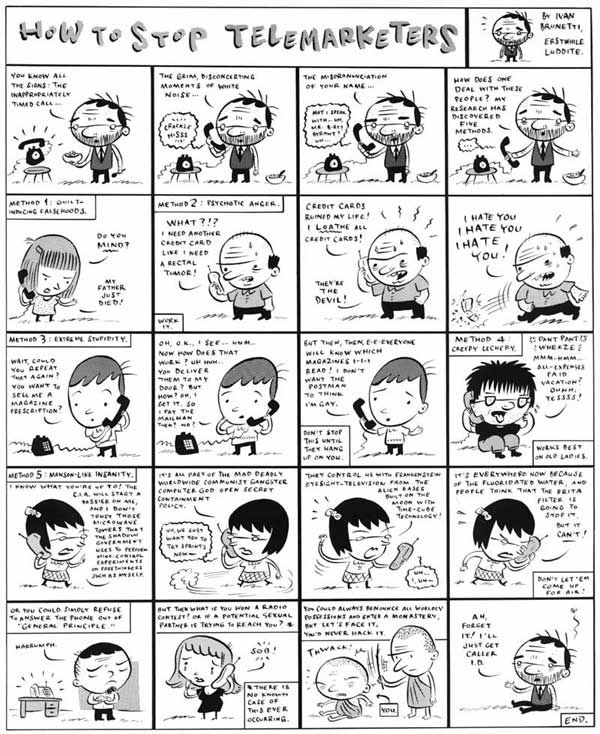 "How to Stop Telemarketers" is copyright &copy;2008 by Ivan Brunetti.  All rights reserved.  Reproduction prohibited.