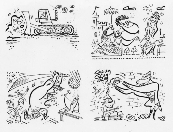 "MAD line art (4 for the price of 1)" is copyright ©2008 by Bob Staake.  All rights reserved.  Reproduction prohibited.