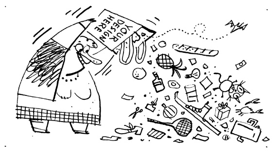 "Washington Post - Design Your Bag" is copyright ©2008 by Bob Staake.  All rights reserved.  Reproduction prohibited.