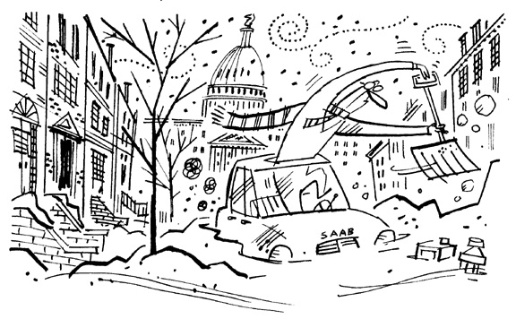 "Washington Post - Snow Removal On Capitol Hill" is copyright ©2008 by Bob Staake.  All rights reserved.  Reproduction prohibited.