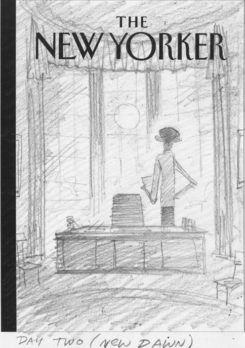 "New Yorker - Obama Wins 2nd Term" is copyright ©2008 by Bob Staake.  All rights reserved.  Reproduction prohibited.