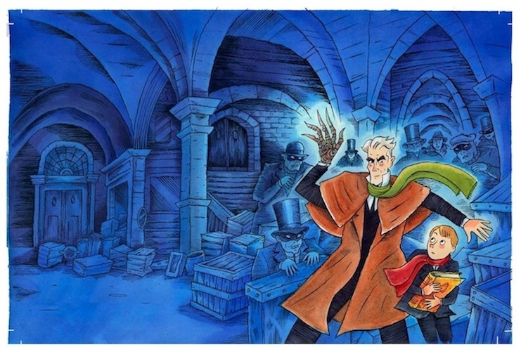 "THE THIEF'S APPRENTICE - Wrap-around Cover Art" is copyright ©2008 by Richard Sala.  All rights reserved.  Reproduction prohibited.