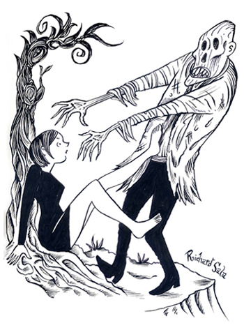 "Peculia and the Hungry Dead" is copyright ©2008 by Richard Sala.  All rights reserved.  Reproduction prohibited.