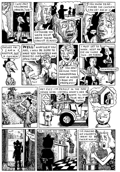 "Fuzz & Pluck chapter 3, page 3" is copyright ©2008 by Ted Stearn.  All rights reserved.  Reproduction prohibited.