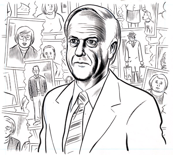 "Divorce lawyer portrait from The New Yorker" is copyright ©2008 by Daniel Clowes.  All rights reserved.  Reproduction prohibited.