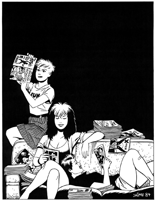 "'Amazing Heroes' cover" is copyright ©2008 by Jaime Hernandez.  All rights reserved.  Reproduction prohibited.