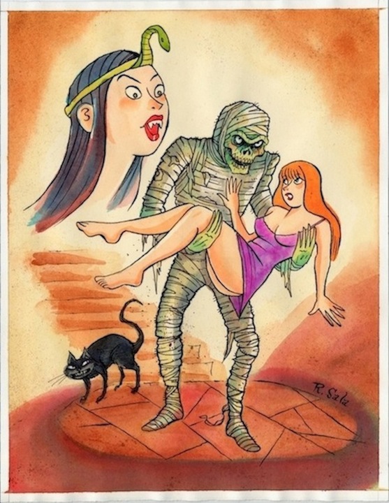 "Monsters and Girls Series: Creep from the Crypt" is copyright ©2008 by Richard Sala.  All rights reserved.  Reproduction prohibited.