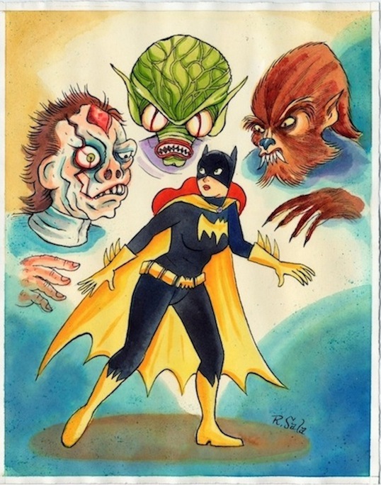 "Batgirl Meets The Monsters" is copyright ©2008 by Richard Sala.  All rights reserved.  Reproduction prohibited.