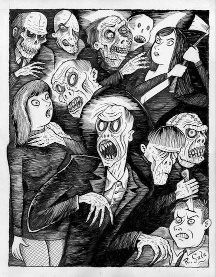 "MONSTERS ATTACK #1" is copyright ©2008 by Richard Sala.  All rights reserved.  Reproduction prohibited.