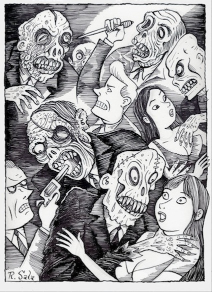 "MONSTERS ATTACK #2" is copyright ©2008 by Richard Sala.  All rights reserved.  Reproduction prohibited.