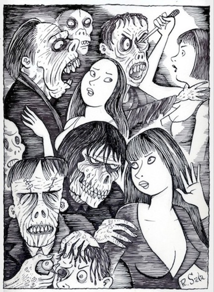 "MONSTERS ATTACK #3" is copyright ©2008 by Richard Sala.  All rights reserved.  Reproduction prohibited.