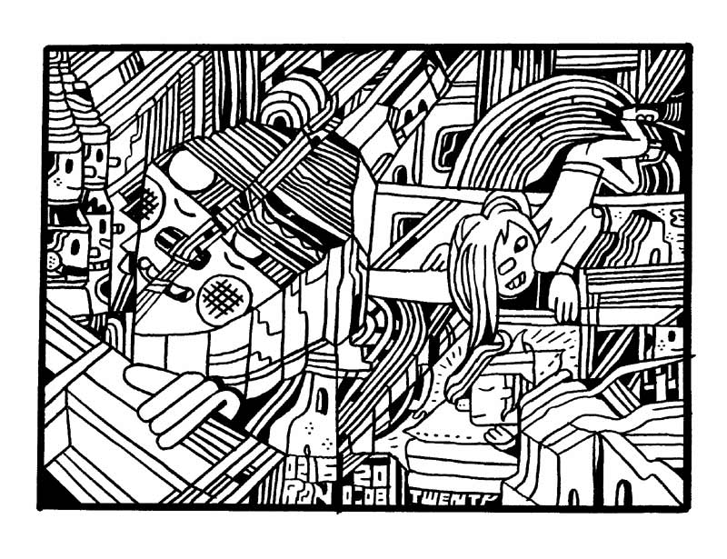 "ENTER THE CARTOON UTOPIA #20" is copyright ©2008 by Ron Regé, Jr..  All rights reserved.  Reproduction prohibited.